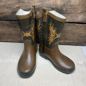 Western Chief Kids Brown Cowboy Rainboot Boots 11